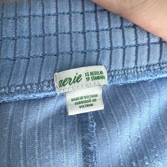 Aerie Velour Baby Blue Corduroy Pants XS - Picture 3 of 3